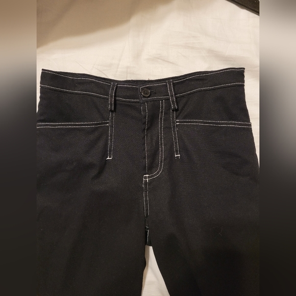 Black High Waist Straight Leg with Stretch, Size 2 - Picture 4 of 7